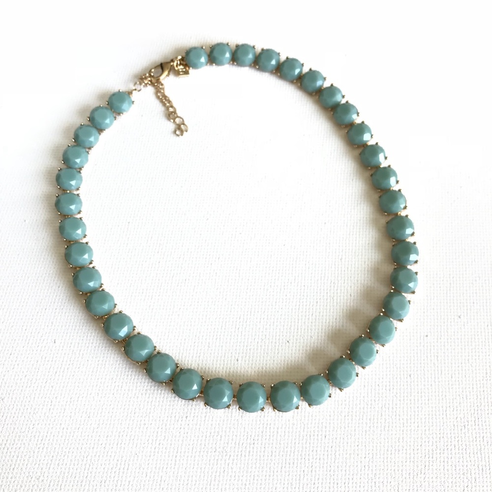 Banana Republic Teal Gumdrop Statement Necklace